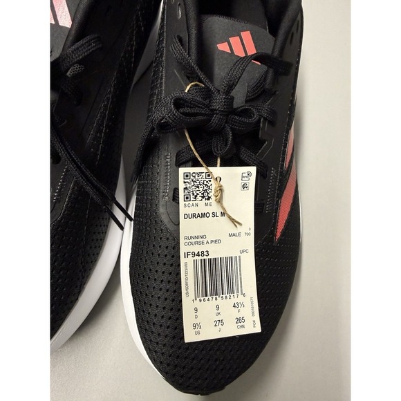 Adidas Duramo SL Running Shoes Black Solar Red.Lightweight NWT. Sz 9.5 main image 12